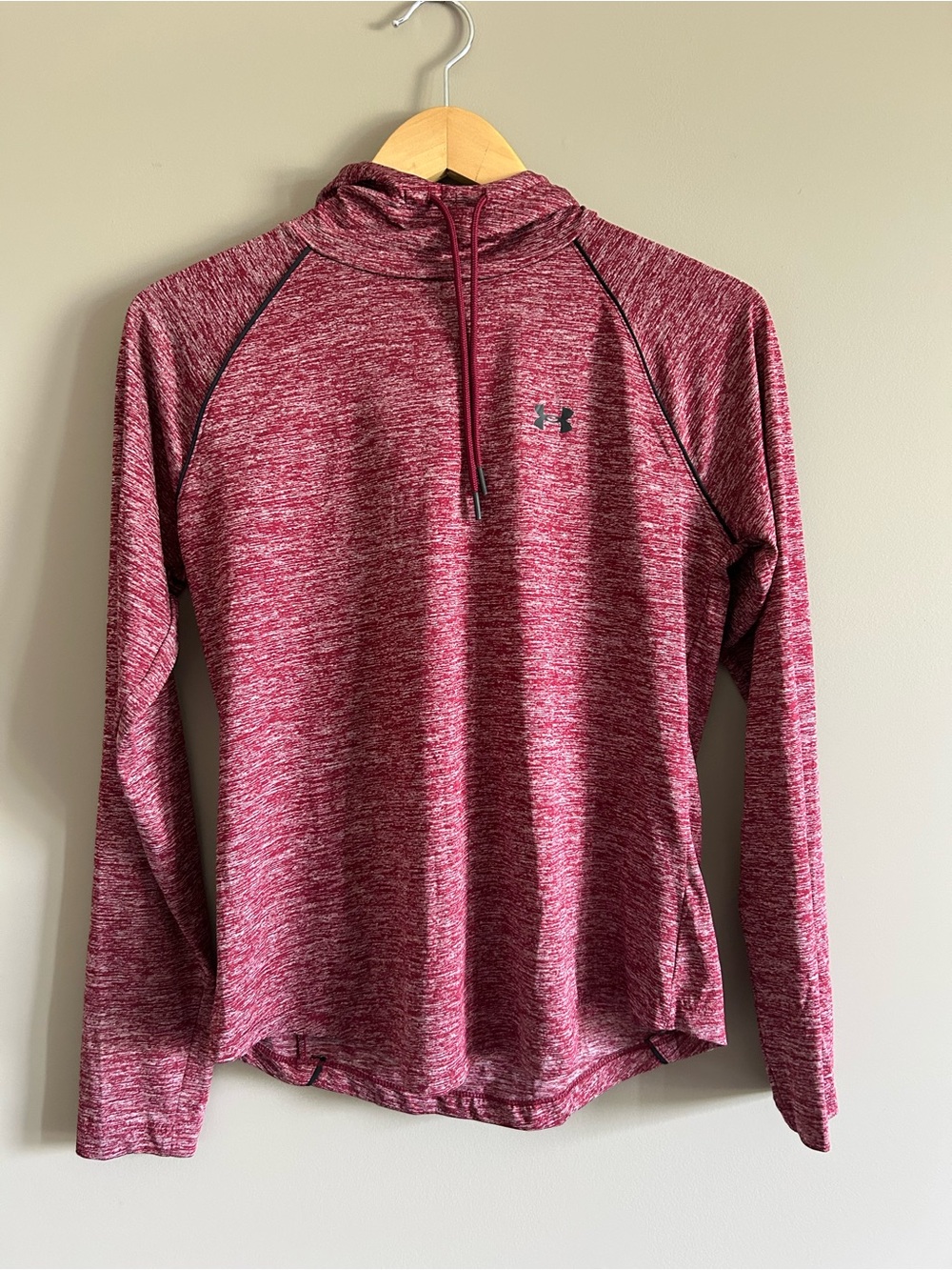 Under Armour Heathered Burgundy Quarter-Zip Pullover